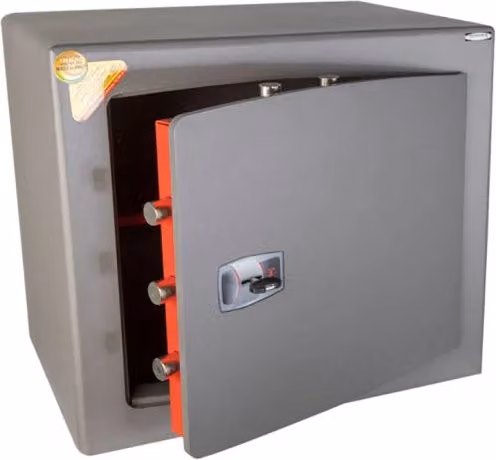 Cassaforte a mobile Technomax DMK/6 in acciaio grigio con apertura a chiave – 1