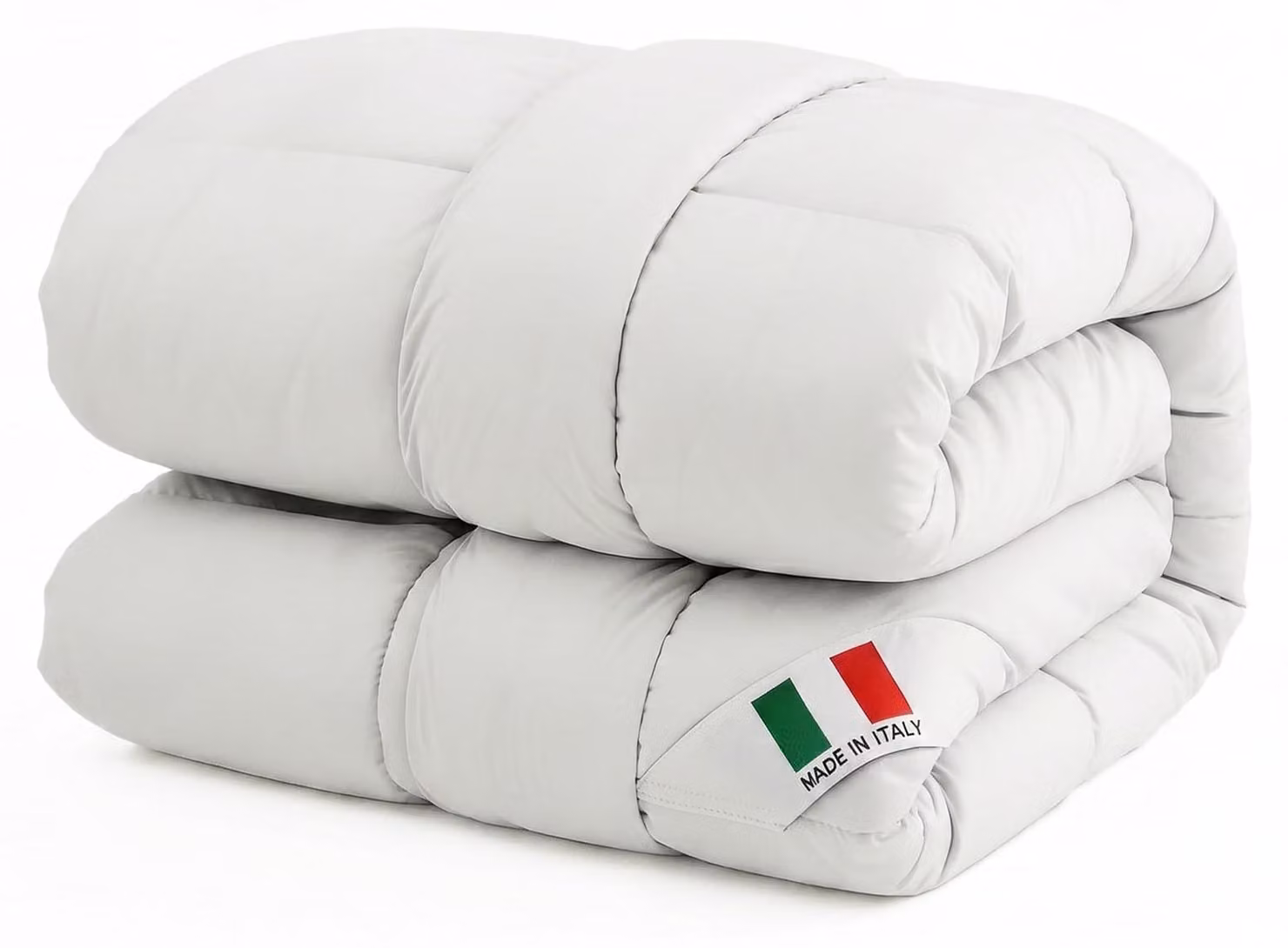Coperta invernale per letto, dimensioni 250x200 cm, colore bianco, imbottitura di 300 grammi, in microfibra