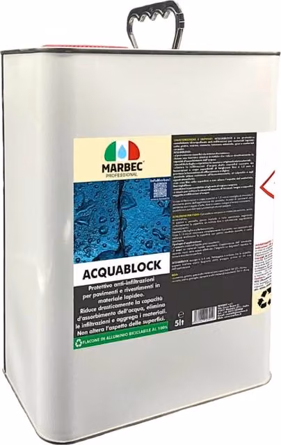Protettivo consolidante anti infiltrazioni impermeabilizzante Marbec ACQUABLOCK trasparente 5 l