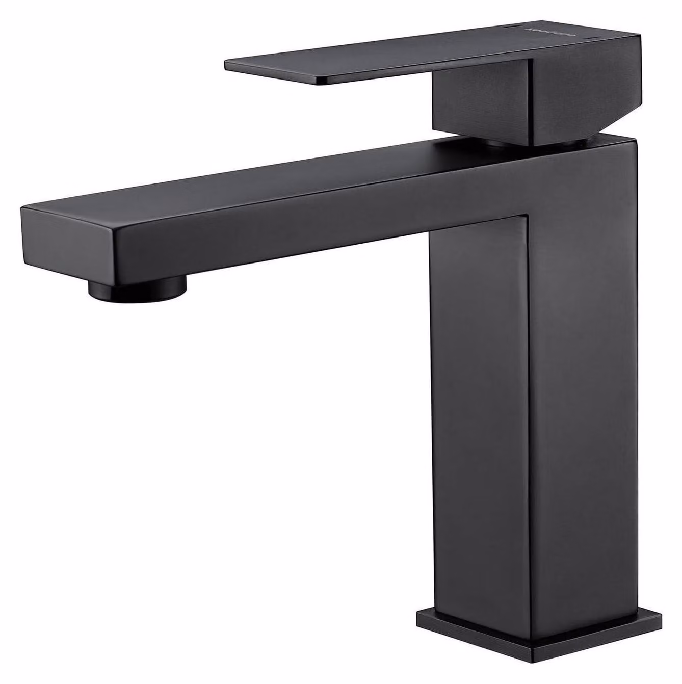 Rubinetto da bagno, monocomando, acciaio inossidabile nero, con aeratore