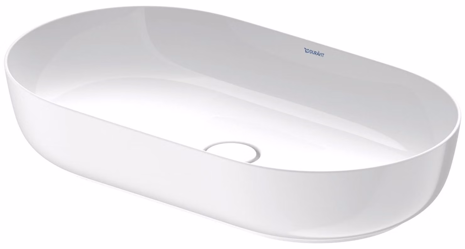 Duravit Luv vasque à poser 70x40cm, sans trop-plein, sans percement pour robinetterie, meulé, 03797000001, 03797000001