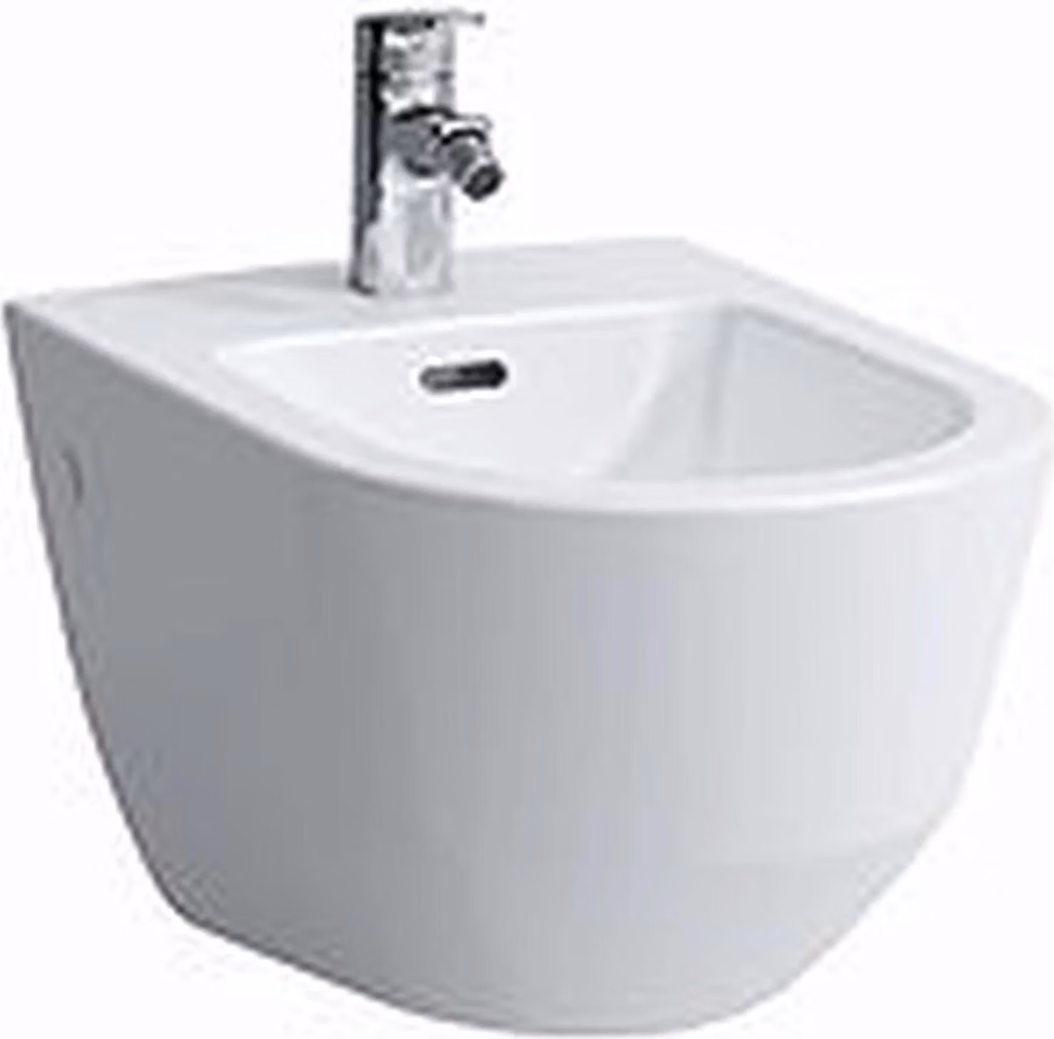 LAUFEN PRO Bidet mural, 1 trou pour robinet, 360x530mm, avec trou latéral pour arrivée deau, H8309520003041, H8309520003041
