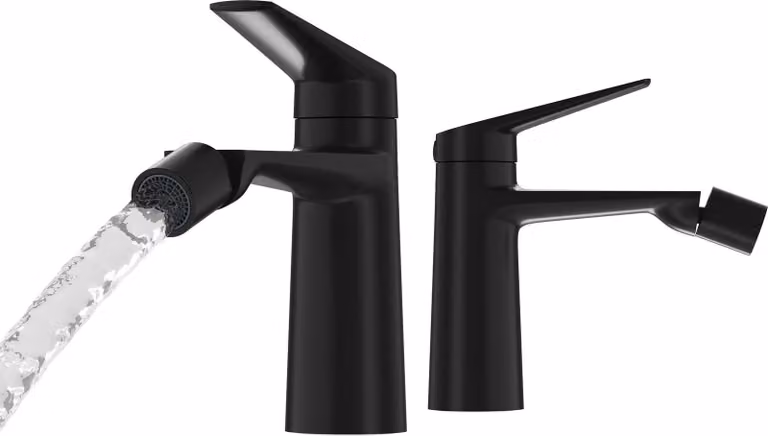 Granitan - Rubinetto per bidet - Rubinetto da bagno - Cartuccia in Vetroceramica - Ottone - Nero - Rubinetto per bidet - NAVE