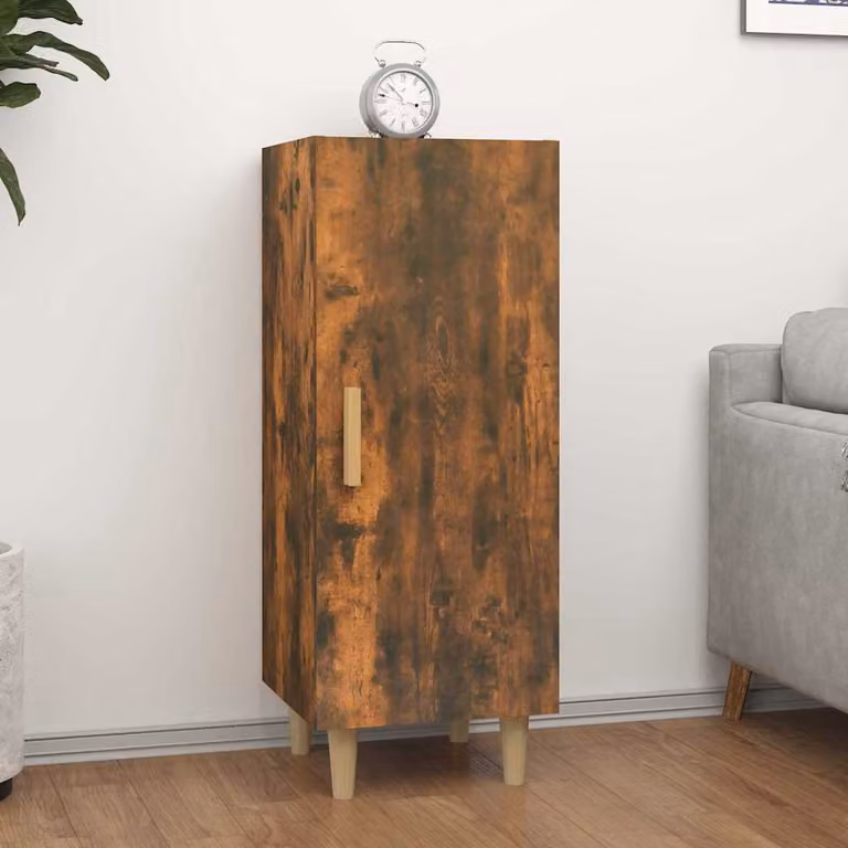 Credenza vidaXL in legno multistrato color rovere fumo, L/P/H: 34,5 x 34 x 90 cm