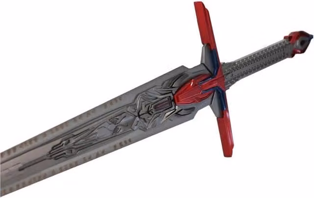 Spada Ornamentale Transformers ZS095 Ispirata alla Spada del Giudizio di Optimus Prime in Acciaio Argento con Supporto