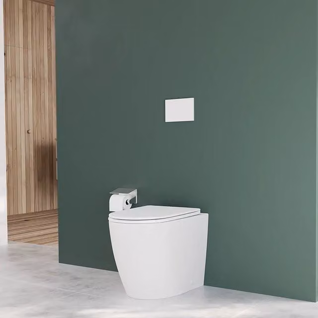 Vaso WC filomuro rimless in ceramica bianco opaco con sedile soft-close | Europa Small