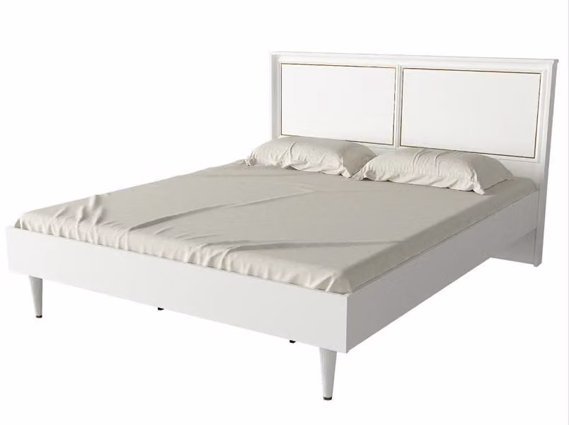 Modernes Polsterbett Bett Betten Bettgestell Doppelbett 160x200 Weiß Ehebett