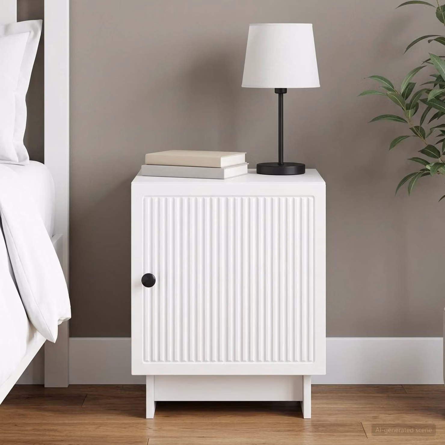 Armadio da notte moderno vidaXL in legno MDF bianco L 43 cm x P 34,5 cm x H 50 cm