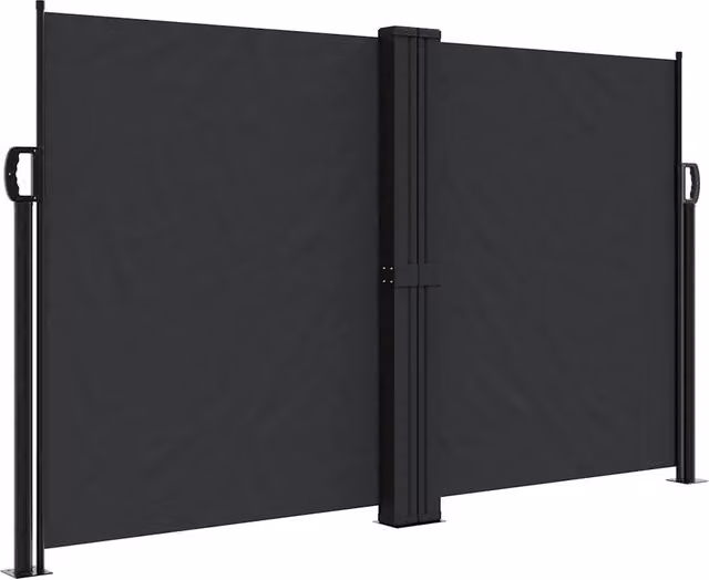 Tenda da sole laterale retrattile DESIGN IN in poliestere e acciaio, colore nero, L: 600 cm, H: 140 cm