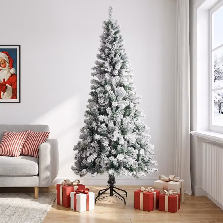 vidaXL Albero di Natale artificiale 240 cm PVC e Acciaio