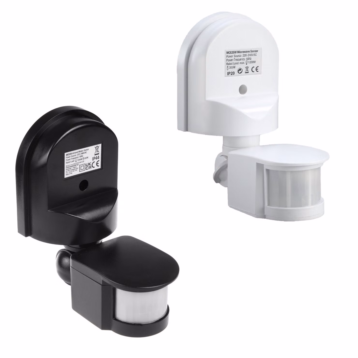 Sensore di movimento e crepuscolare a parete Maclean 180° max. 1200W nero e bianco MCE25
