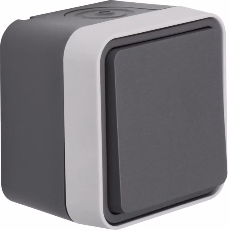 Pulsante Hager APS W.1 IP55 grigio WNC020