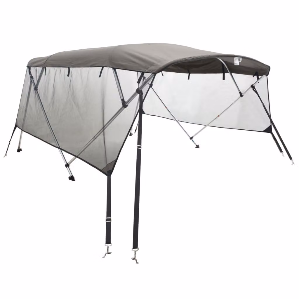 Bimini di Prua Pareti Laterali Rete 3 Archi 183x(170-182)x137cm