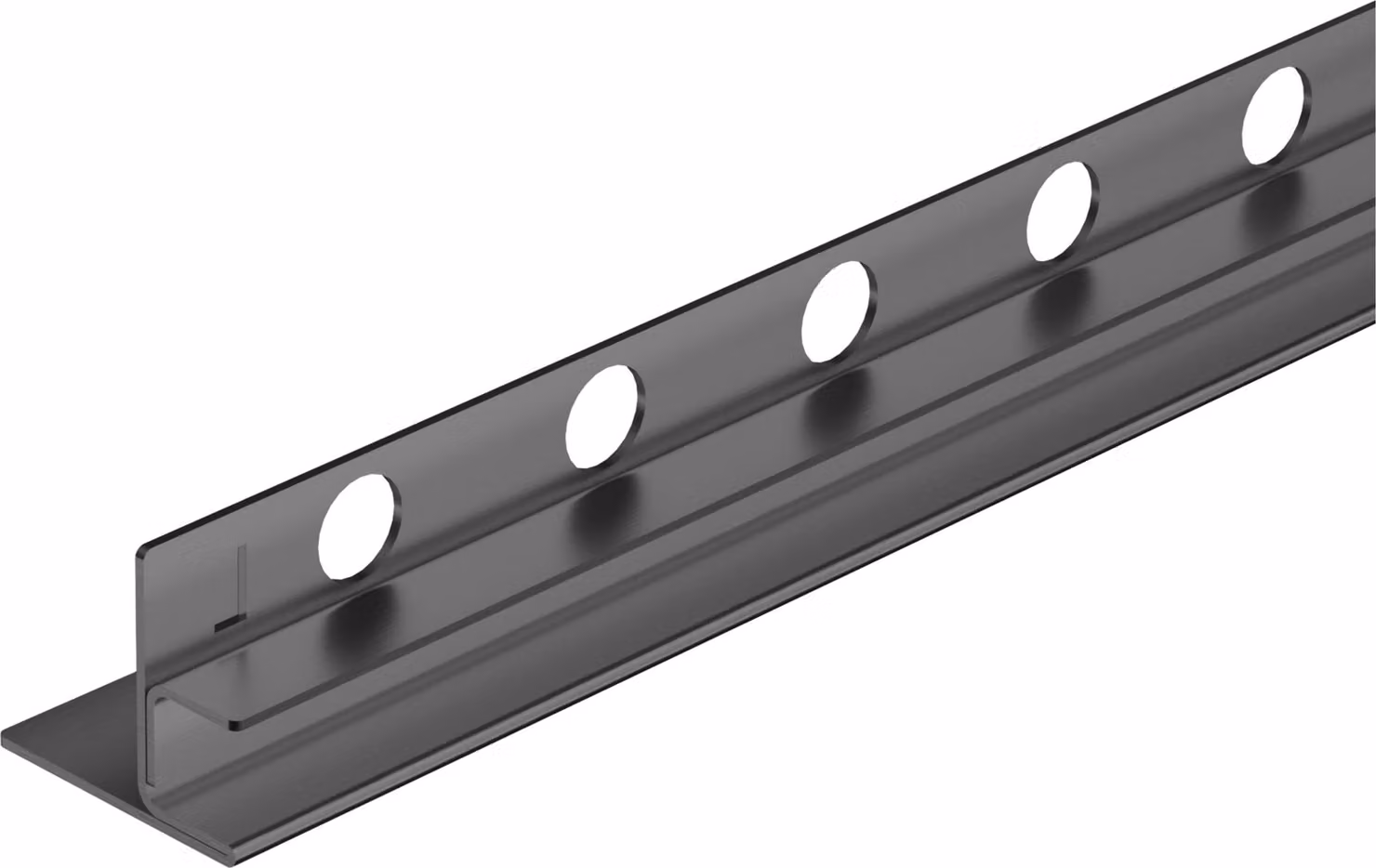 BALNEO, profilo per doccia con pendenza, lato sinistro, per vetro, lunghezza 170 cm, finitura gunmetal