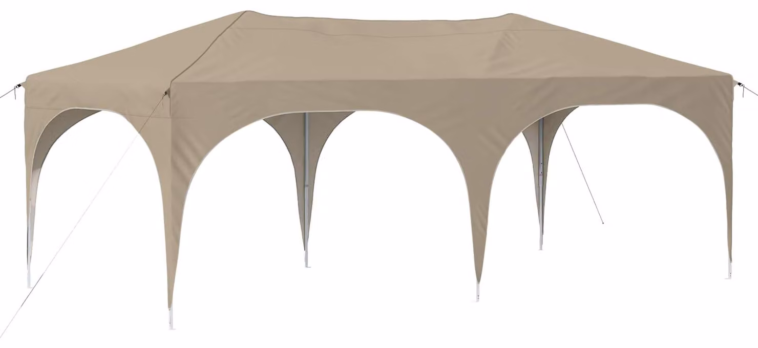 Tenda per feste a pop-up 575 x 288 x 245 cm Crema