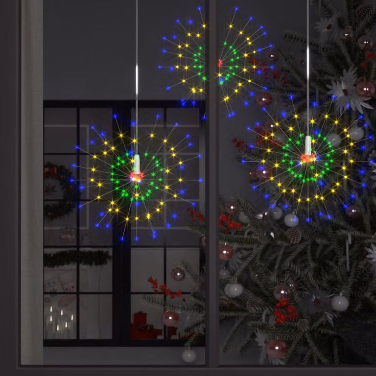 The Living Store Fuochi d'artificio Decorazione natalizia multicolore 20 cm 140 LED