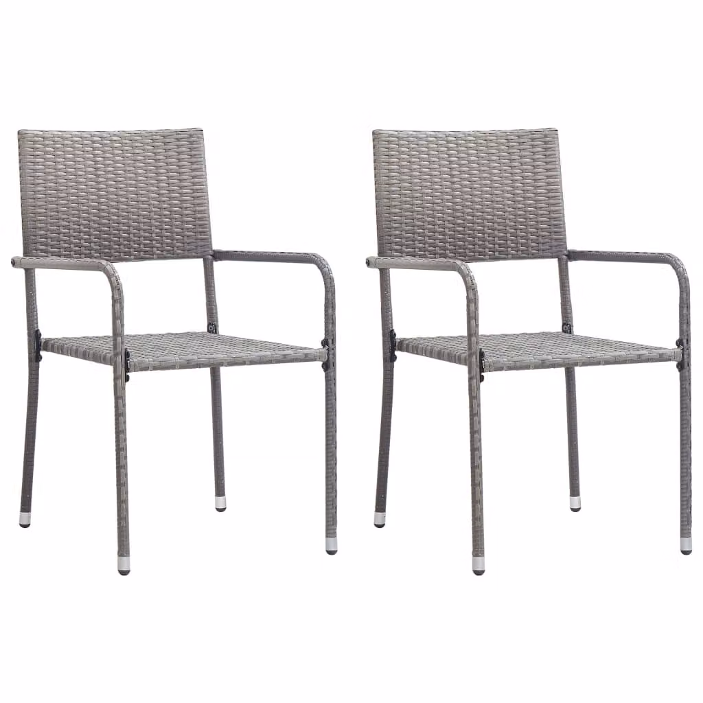 vidaXL set da pranzo da giardino 3 pezzi grigio