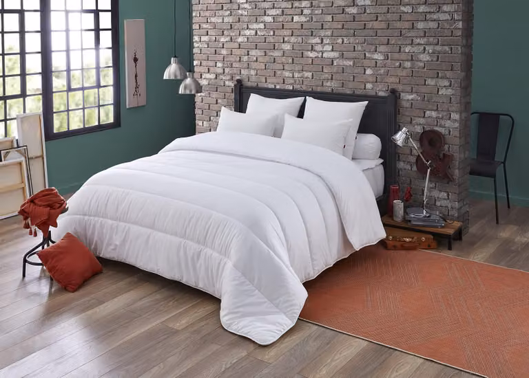 Piumino in poliestere, bianco, 240x260 cm, taglia king size