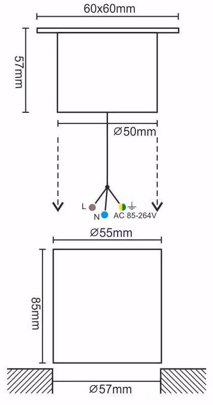 Lampada da esterno a LED, 4W, grado di protezione IP67, temperatura di colore 2800K - Modello LGL514S