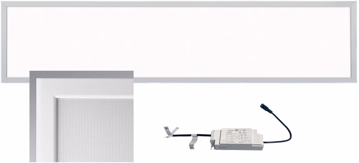 Plafoniera a LED, ufficio, 30x120cm, 3000K