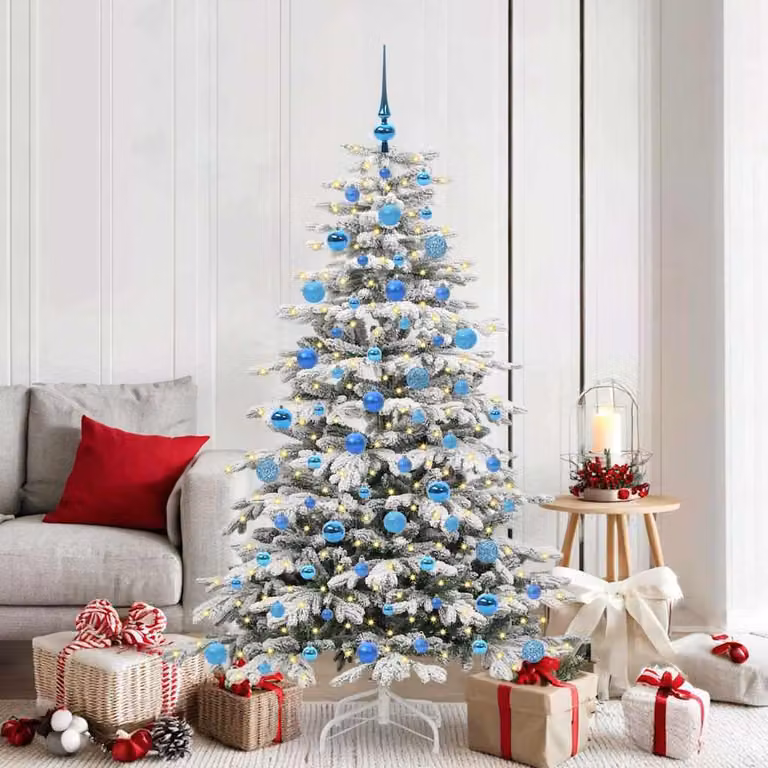Maison Exclusive - Albero di Natale artificiale pieghevole, bianco, 180 cm, in PE e PVC