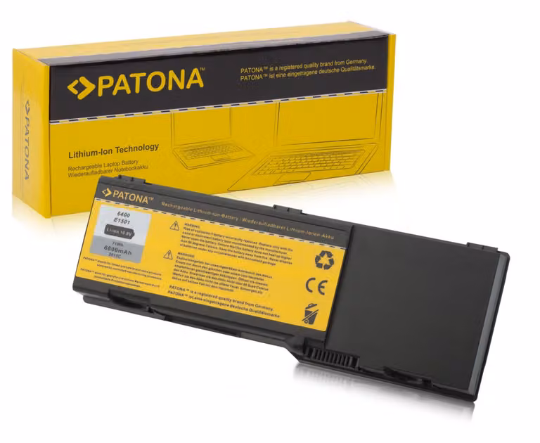 Batteria compatibile con i modelli Dell Inspiron 6400, 1501, E1501, E1505, E1705, XPS – 10,8 Volt, 6600 mAh
