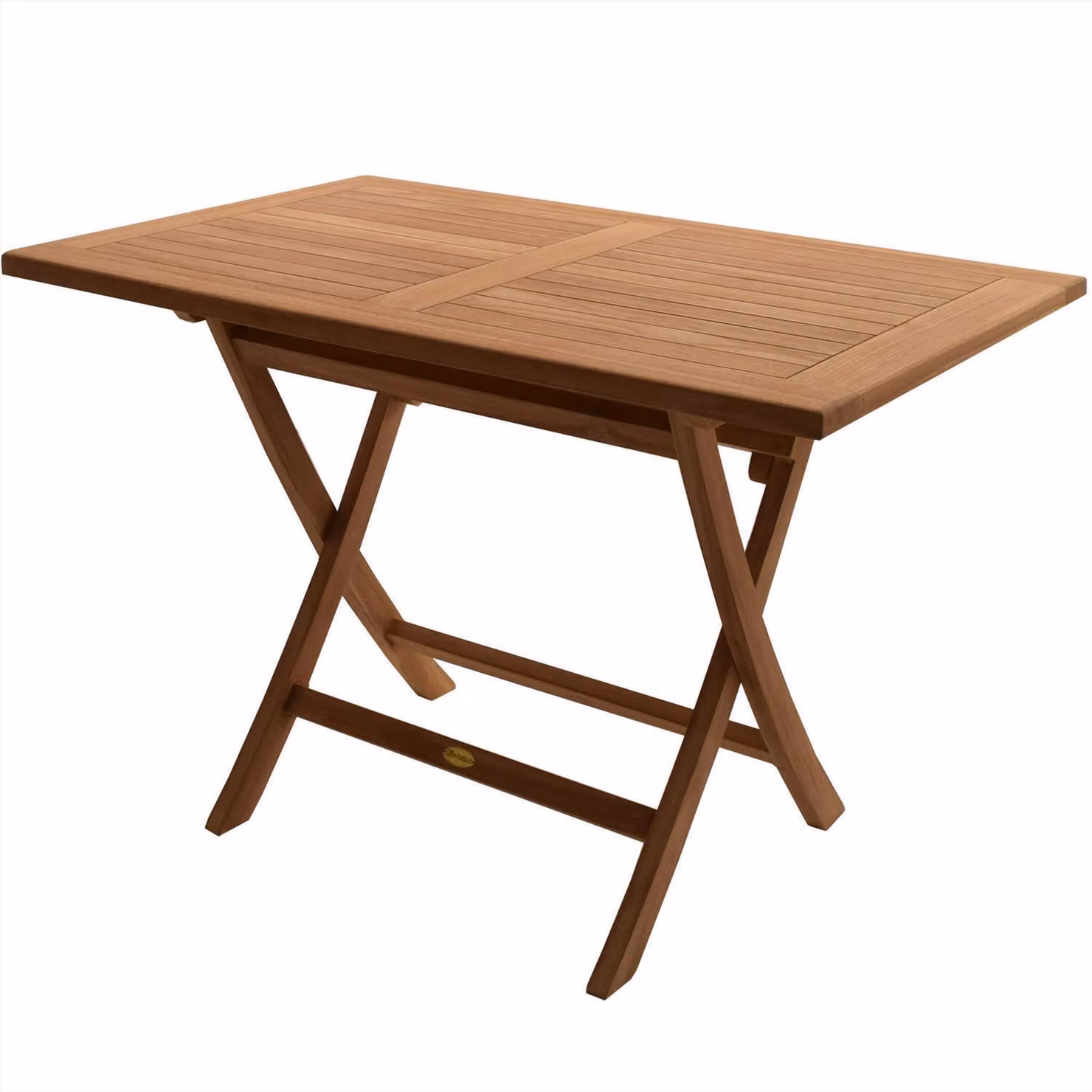 Klapptisch Teakholz Eckig Rovigi Massivholz Wetterfest 75x120x80cm