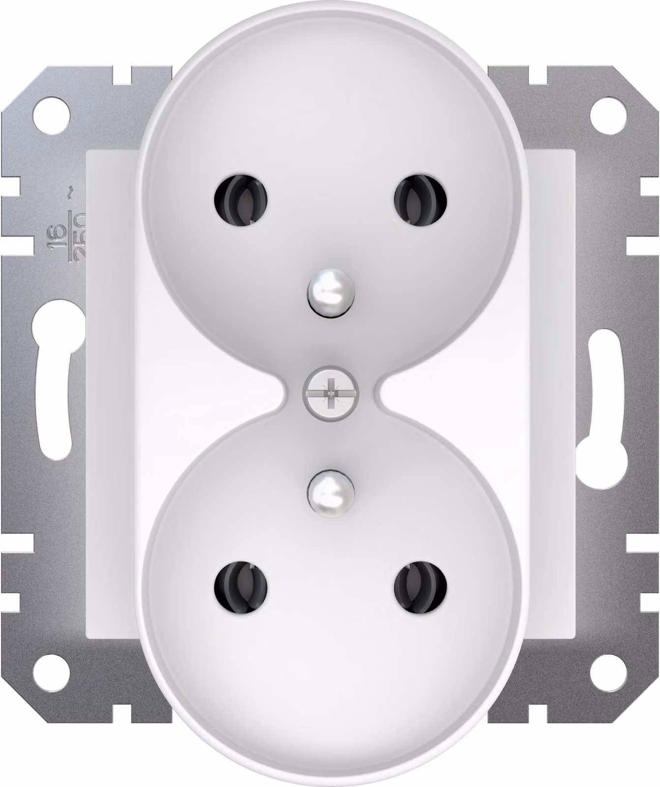 Presa doppia 2x2P + E bianco Asfora Schneider EPH9810221