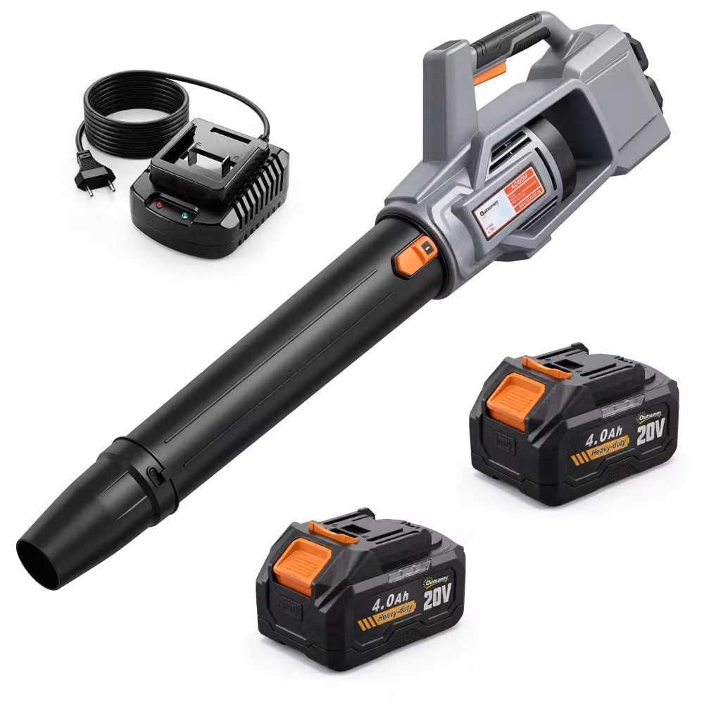 Soffiatore per foglie cordless Minimal 36V grigio con 2 batterie ricaricabili da 4000mAh – 2