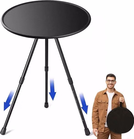 Tavolino pieghevole e leggero per spiaggia, giardino e barbecue 37x37x35 cm