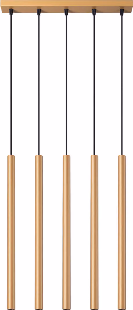 Lampada a sospensione VELINO dorata 5xG9x8W in metallo, dimensioni: 110x45x5 cm, IP20, Pure Lume
