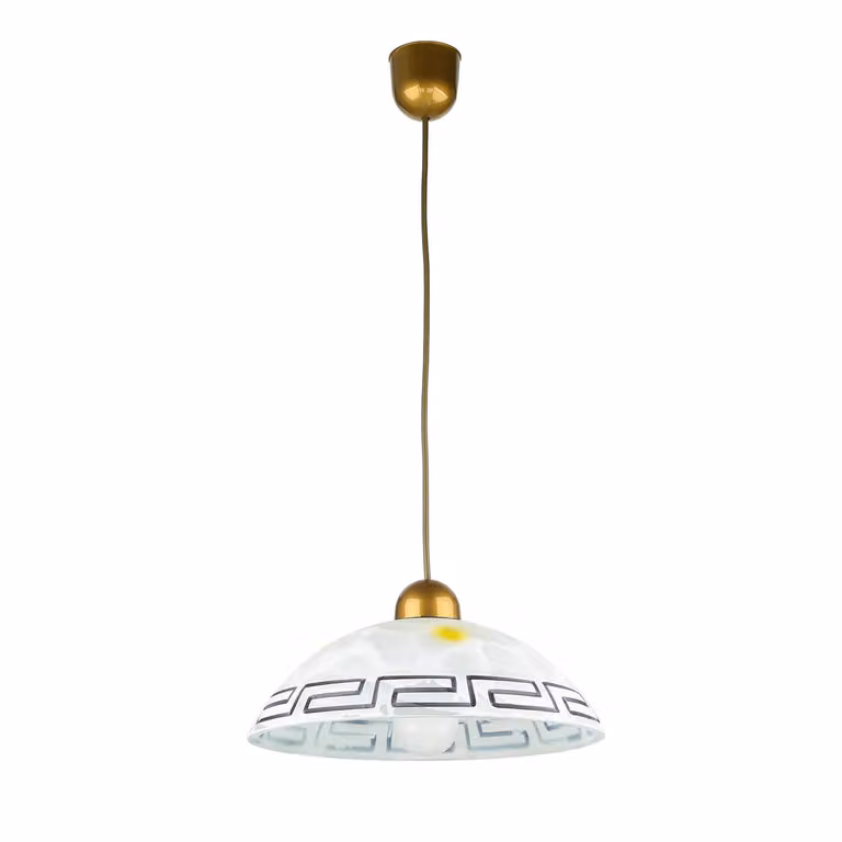 Rabalux 7652 Lampada a sospensione 1 spot Etrusco, E27, bronzo-argento-bianco, rotonda, mediterranea, ø300mm