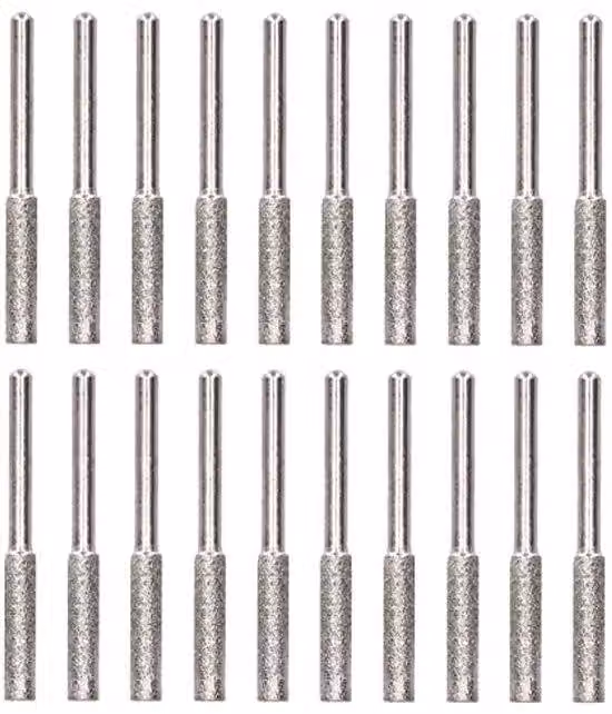 Set di lame per motosega, 20 pezzi, elevata durezza, facile montaggio, lame da taglio, lunga durata, utensile di taglio per riparazioni (argento, 4 mm)