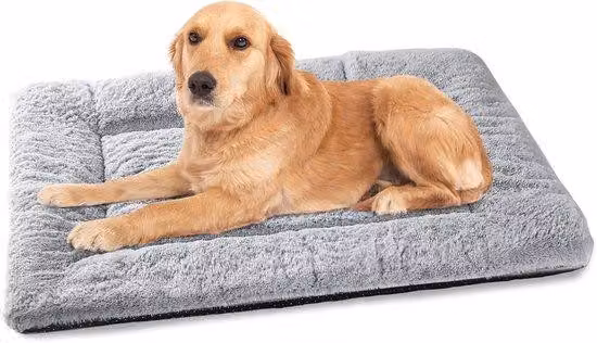 Letto per cani grande, lavabile, 90x60 cm, grigio, antiscivolo
