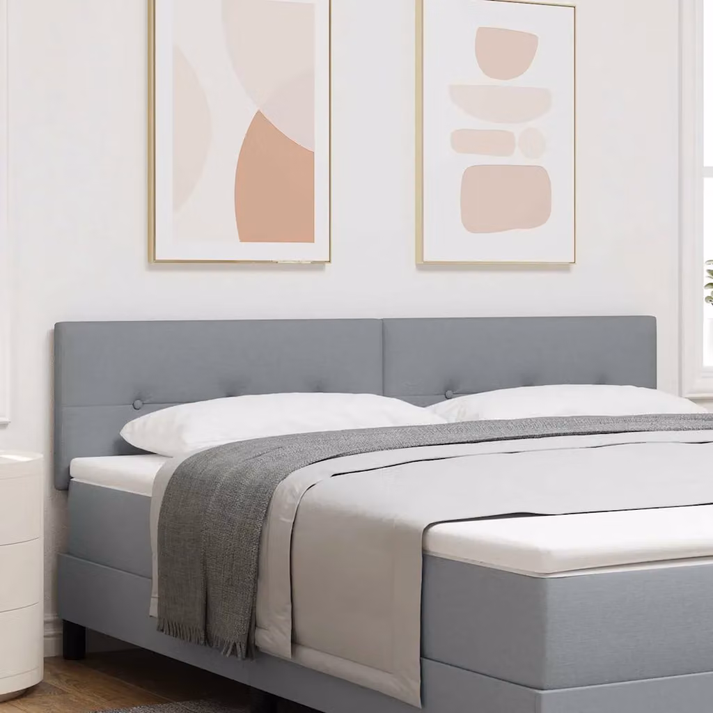 Testiera regolabile in altezza vidaXL in tessuto grigio per camera da letto, larghezza: 180 cm