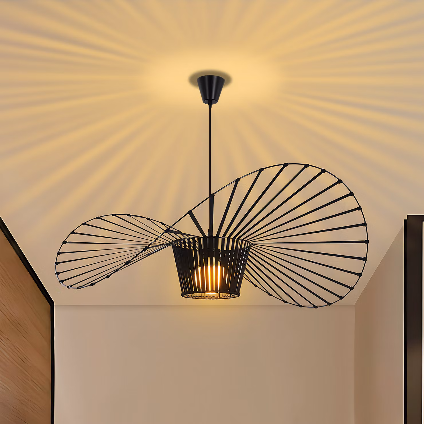 ZMH Lampada a sospensione per tavolo da pranzo, lampada da soggiorno 80 cm, attacco E27, lampada da tavolo da pranzo regolabile in altezza, lampada a sospensione per sala da pranzo, nera, lampadina non inclusa