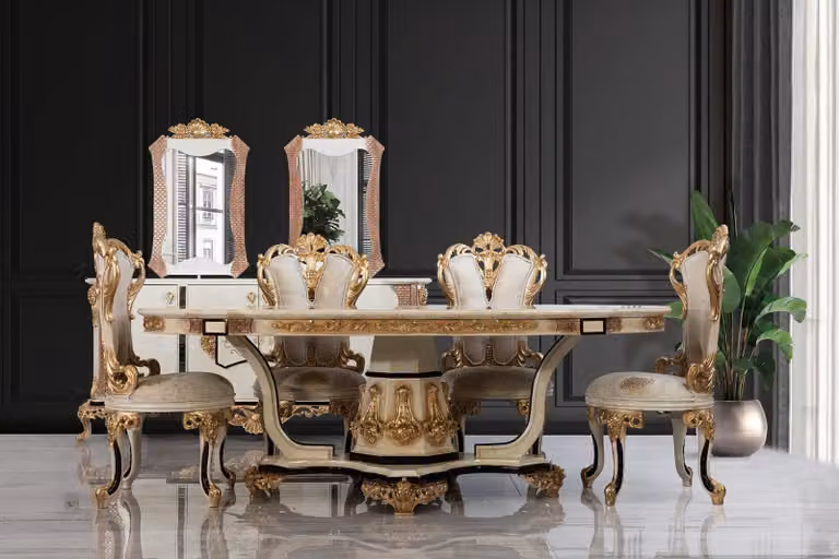 Luxus Stuhl Set 6x Stühle Essgruppe Garnitur Esszimmer stühle Klassisch Sessel