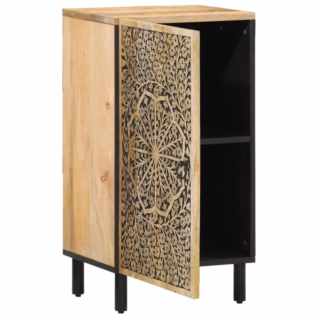 vidaXL Mobile laterale 40x33x75 cm in legno massiccio di mango