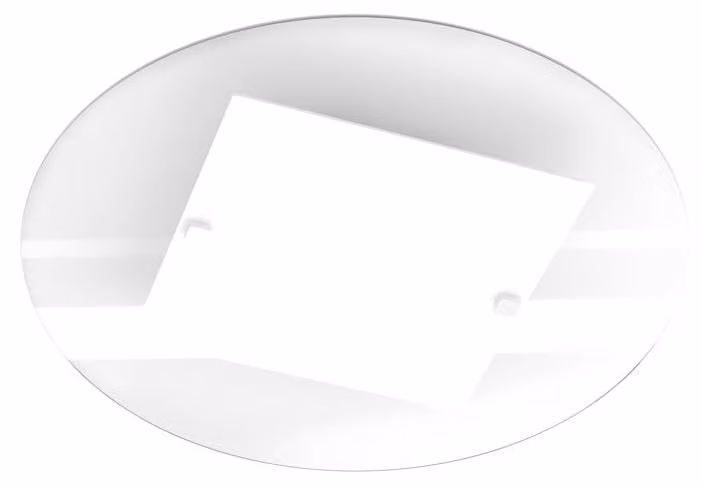 Plafoniera Contemporanea Round Metallo Bianco Vetro 2 Luci E27 D.52Cm