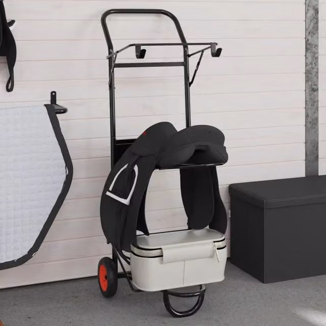 Carrello da sella pieghevole vidaXL in acciaio nero