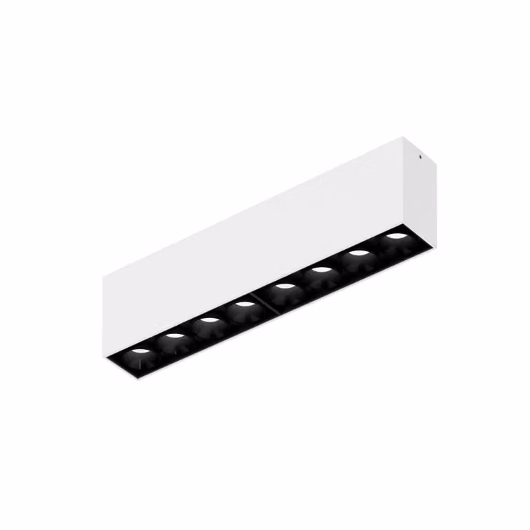 Wever & Ducré Lighting Plafoniera soffitto Linoo, dimmerabile, Nero, Soggiorno / Sala da pranzo, Alluminio, Moderno, Plafoniera
