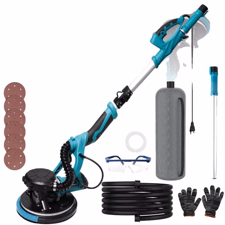 Levigatrice per cartongesso, motore da 1250 W, luce a LED, 1250 W