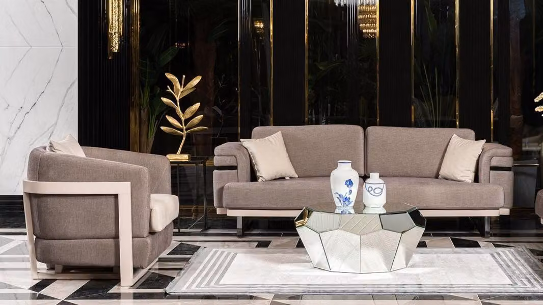 Sofagarnitur Sitzpolster Set Wohnzimmer Möbel Einrichtung 3+1 Sitz Couchen Sofa