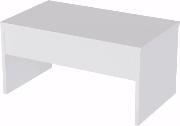 Tavolino con contenitore Akilli HANAH HOME in legno bianco L: 90 cm, P: 52 cm, H: 45 cm