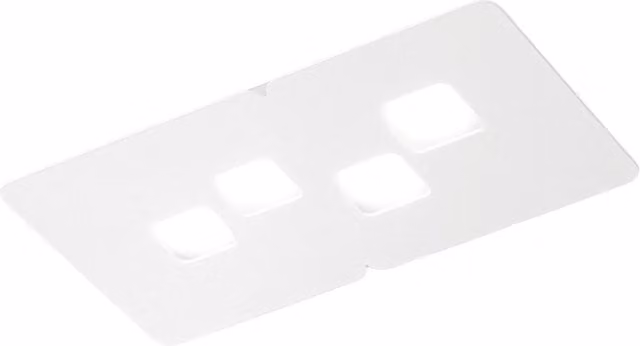 Plafoniera a soffitto Bilbao Gea Luce in metallo e metacrilato Bianco per lampadine GX53