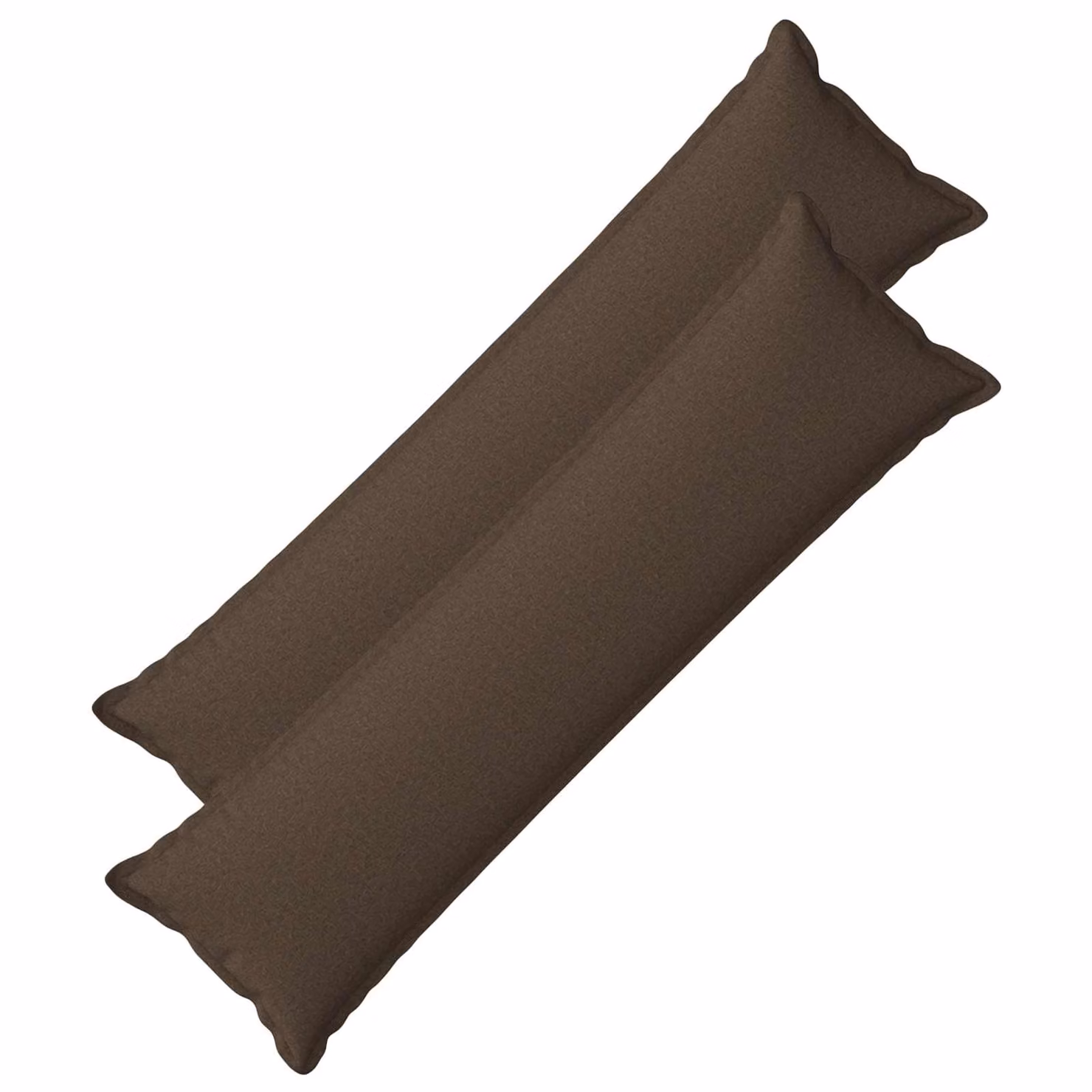 Set di 2 cuscini vidaXL HOUTEN con cuscino a rullo, colore tortora, L 145 x P 40 x H 40 cm