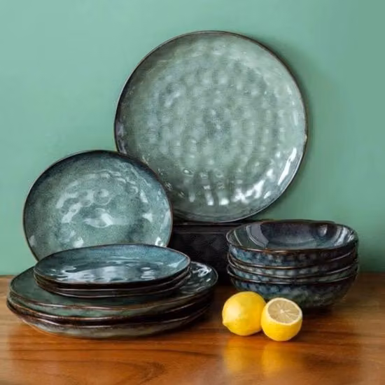 Set da Cucina in Ceramica - 16 pezzi - Servizio Completo - Per 4 Persone - Qualità Premium