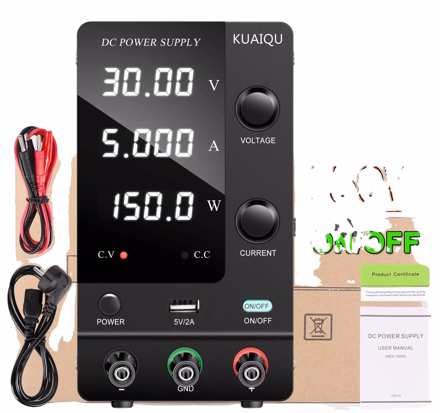 Alimentatore DC, tensione regolabile, protezioni integrate, modello SPPS-C305