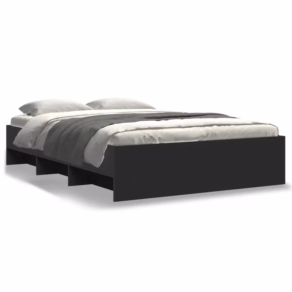 vidaXL Giroletto Moderno Nero in Legno con Doghe Fisse L: 138 cm, P: 35 cm, H: 193 cm – 2