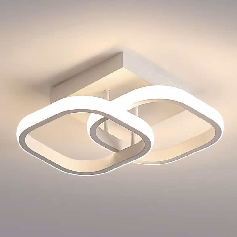 Lampada da soffitto LED Osairous, modello quadrato, colore bianco, 2137 lumen, 4500K – Luce bianca e naturale (4500K)